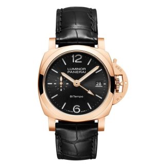 Panerai Luminor Quaranta BiTempo Goldtech 40mm Orologio Uomo Nero PAM01641