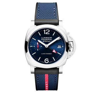 Panerai Luminor Quaranta BiTempo Luna Rossa 40mm Orologio Uomo Blu PAM01404