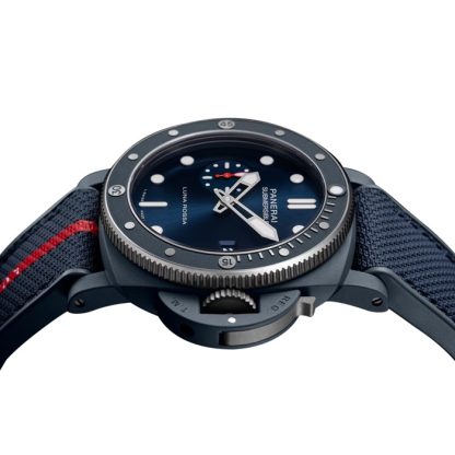 Panerai Submersible QuarantaQuattro Luna Rossa Ti-Ceramitech 44mm Orologio Uomo Blu PAM01466 - immagine 3