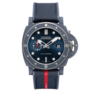 Panerai Submersible QuarantaQuattro Luna Rossa Ti-Ceramitech 44mm Orologio Uomo Blu PAM01466