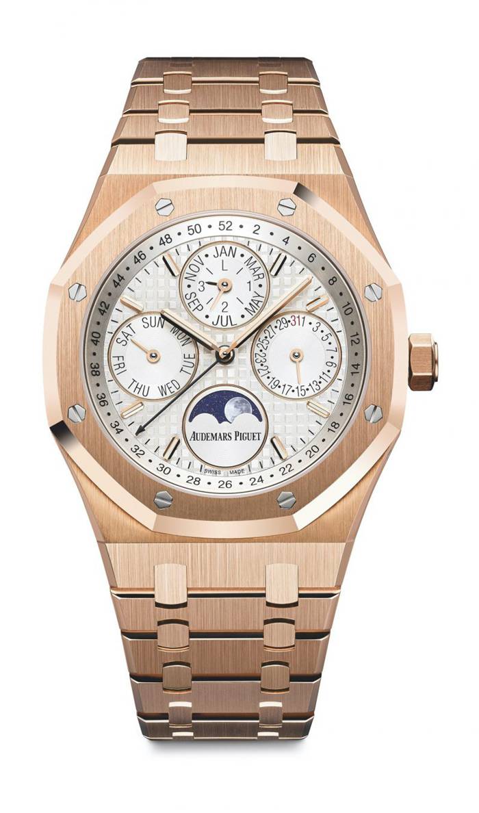 Replica Audemars Piguet Royal Oak Calendario Perpetuo Argento 26574OR.OO.1220OR.01