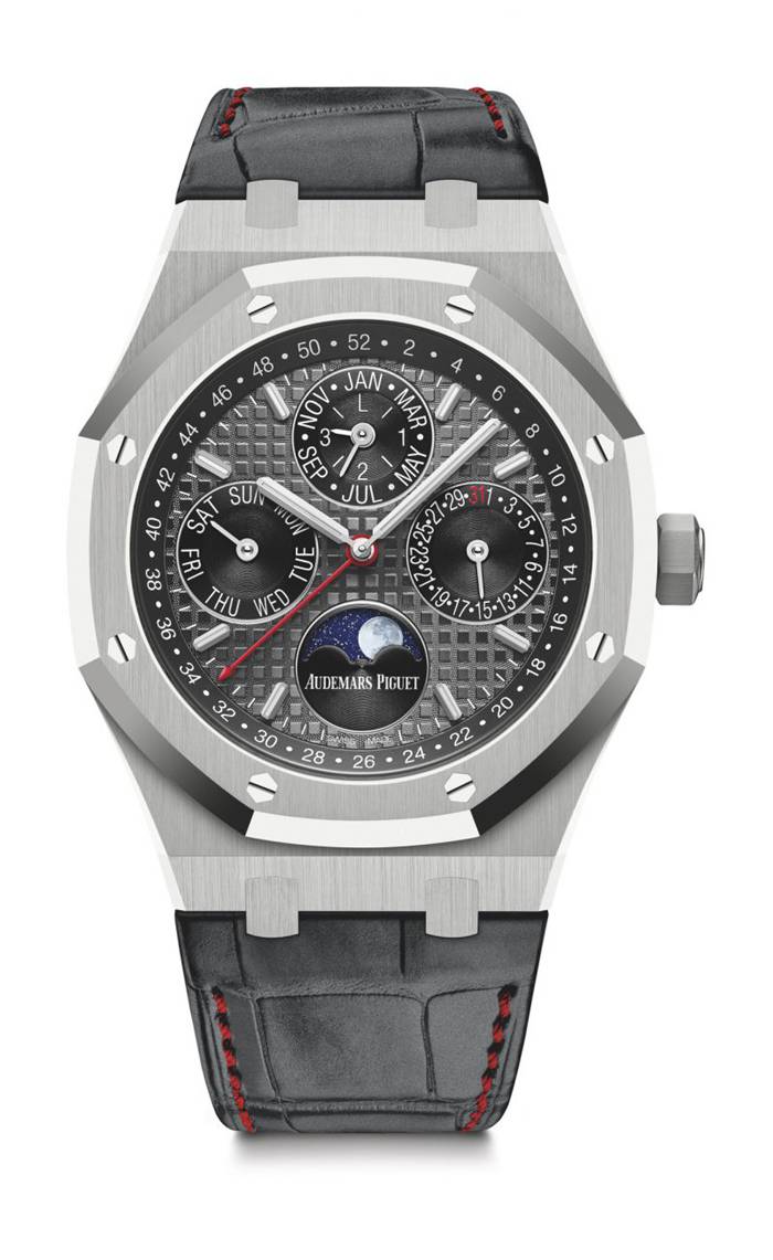 Replica Audemars Piguet Royal Oak Calendario Perpetuo Grigio 26609TI.OO.1220TI.01 - immagine 2