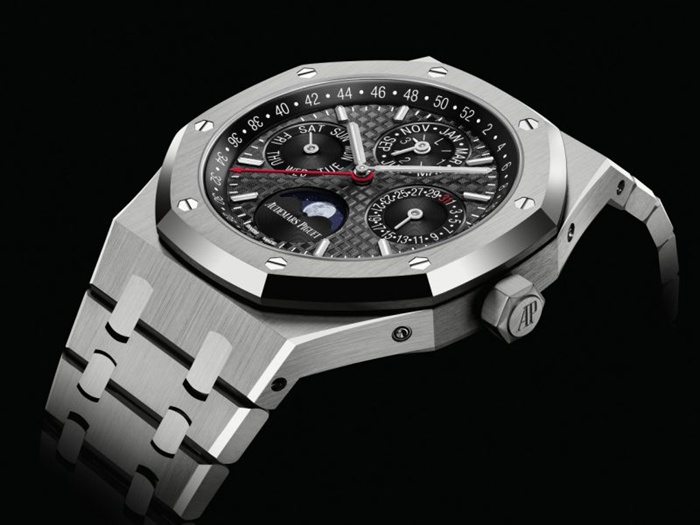 Replica Audemars Piguet Royal Oak Calendario Perpetuo Grigio 26609TI.OO.1220TI.01 - immagine 5