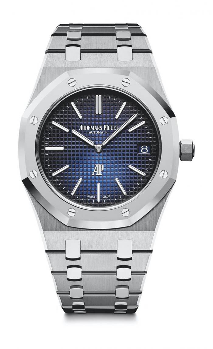 Replica Audemars Piguet Royal Oak Jumbo Extra-Thin Blue 15202IP.OO.1240IP.01