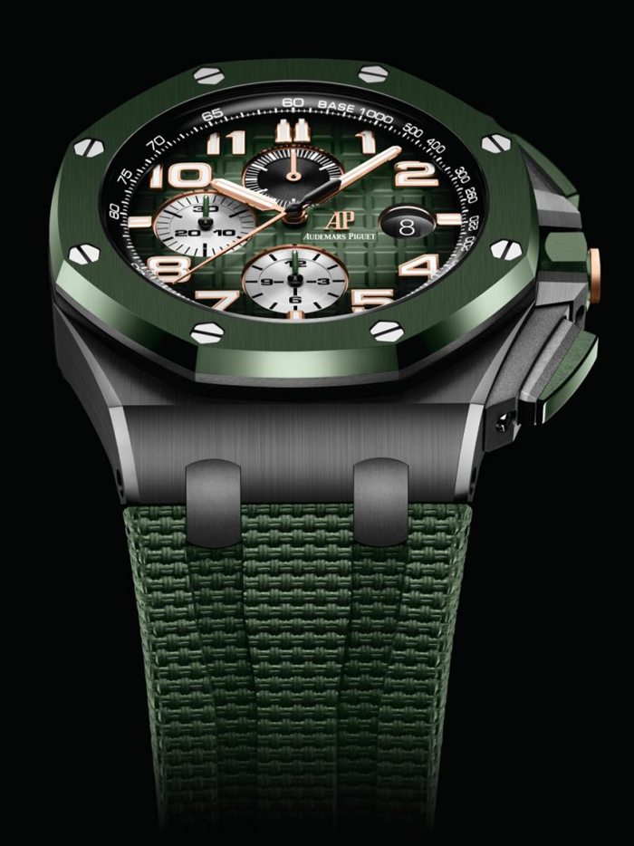 Replica Audemars Piguet Royal Oak Offshore Cronografo Automatico Verde 26405CE-OO-A056CA-01 - immagine 3