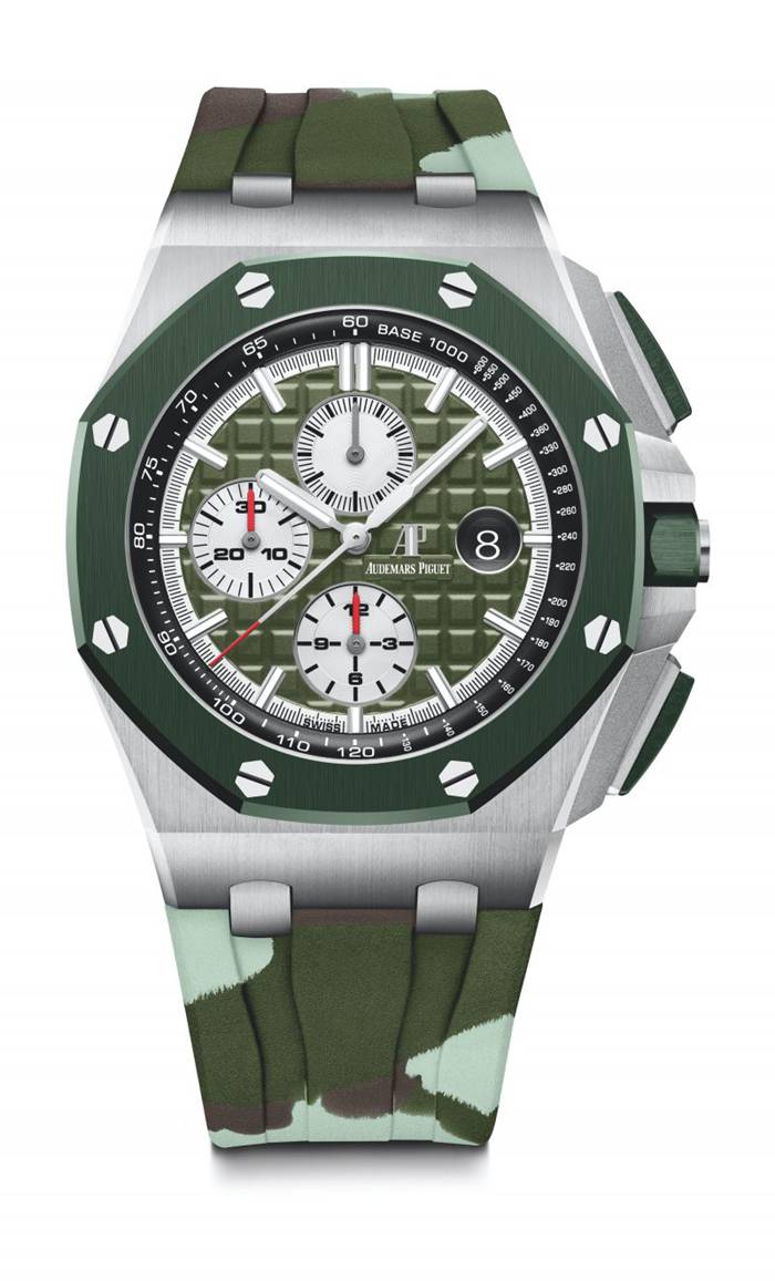 Replica Audemars Piguet Royal Oak Offshore Cronografo a Carica Automatica Verde 26400SO.OO.A055CA.01