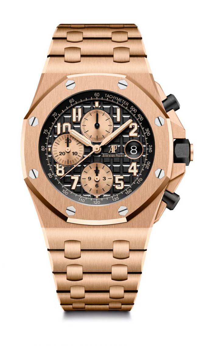 Replica Audemars Piguet Royal Oak Offshore Cronografo a carica automatica Oro Nero 26470OR.OO.1000OR.03