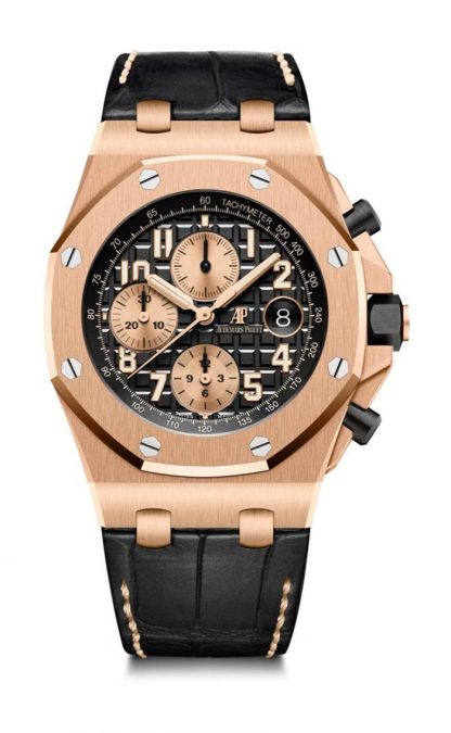 Replica Audemars Piguet Royal Oak Offshore Cronografo a carica automatica Oro Nero 26470OR.OO.A002CR.02