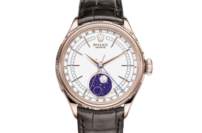 Replica Rolex Cellini Moonphase 39 mm 18 kt oro Everose finitura lucida 50535
