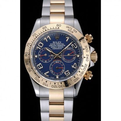 Replica Rolex Cosmograph Daytona Quadrante Blu Bicolore Bracciale Acciaio 1454246 - immagine 2