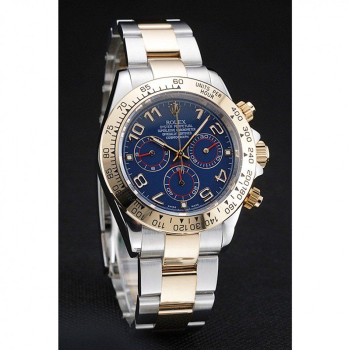 Replica Rolex Cosmograph Daytona Quadrante Blu Bicolore Bracciale Acciaio 1454246 - immagine 3