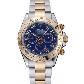 Replica Rolex Cosmograph Daytona Quadrante Blu Bicolore Bracciale Acciaio 1454246