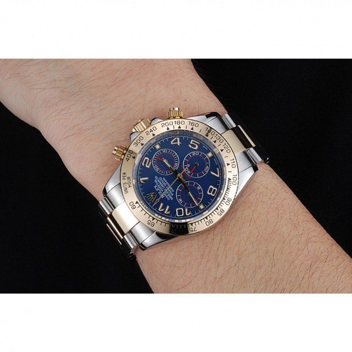 Replica Rolex Cosmograph Daytona Quadrante Blu Bicolore Bracciale Acciaio 1454246 - immagine 10