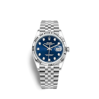 Replica Rolex Datejust 126234 36 mm Blu brillante