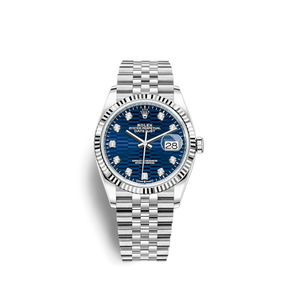Replica Rolex Datejust 126234 36 mm Blu brillante