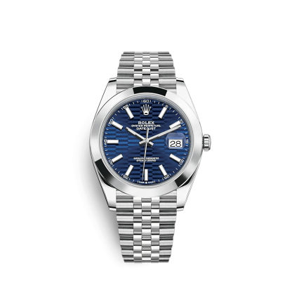 Replica Rolex Datejust 126300 41mm Blu brillante Jubilee