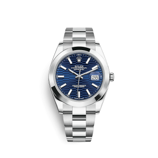 Replica Rolex Datejust 126300 41mm Blu brillante Oyster