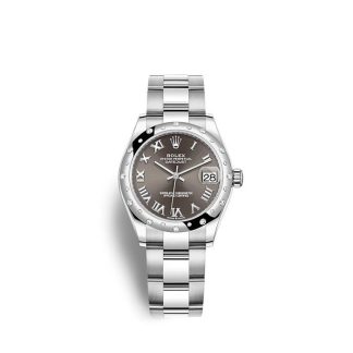 Replica Rolex Datejust 31mm 278344RBR Grigio scuro