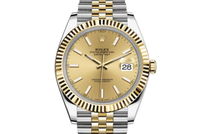 Replica Rolex Datejust 41 Oro Giallo/Acciaio Quadrante Champagne Lunetta Scanalata 126333 Jubilee - immagine 4