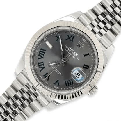 Replica Rolex Datejust 41mm Oro Bianco/Acciaio Quadrante Romano Lunetta Scanalata 126334 Jubilee - immagine 2