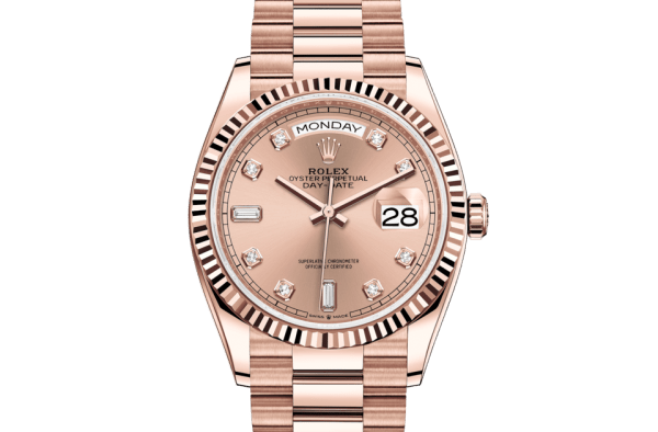 Replica Rolex Day-Date 36 Oyster 36 mm Oro Everose 128235