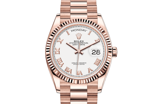 Replica Rolex Day-Date 36 Oyster 36 mm Oro Everose 128235