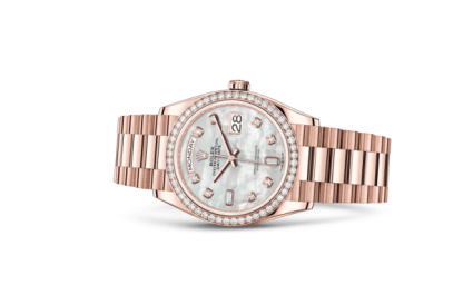 Replica Rolex Day-Date 36 Oyster 36 mm Oro rosa e diamanti 128345RBR - immagine 2