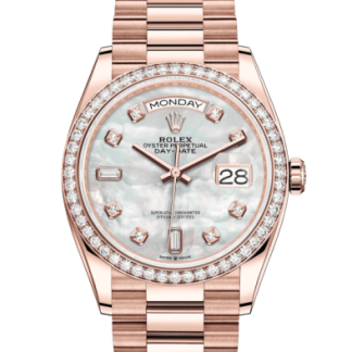 Replica Rolex Day-Date 36 Oyster 36 mm Oro rosa e diamanti 128345RBR