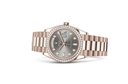 Replica Rolex Day-Date 36 Oyster 36 mm Oro rosa e diamanti 128345RBR - immagine 2