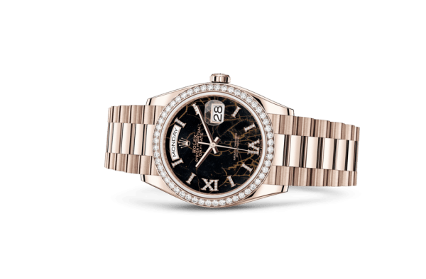 Replica Rolex Day-Date 36 Oyster 36 mm Oro rosa e diamanti 128345RBR - immagine 2