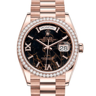 Replica Rolex Day-Date 36 Oyster 36 mm Oro rosa e diamanti 128345RBR