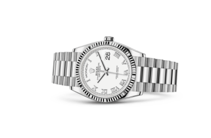 Replica Rolex Day-Date 36 Oyster 36 mm oro bianco 128239 - immagine 2