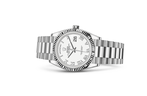 Replica Rolex Day-Date 36 Oyster 36 mm oro bianco 128239 - immagine 2