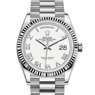 Replica Rolex Day-Date 36 Oyster 36 mm oro bianco 128239