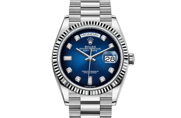 Replica Rolex Day-Date 36 Oyster 36 mm oro bianco 128239