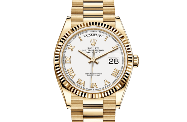 Replica Rolex Day-Date 36 Oyster 36 mm oro giallo 128238