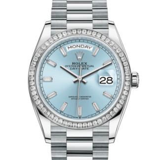 Replica Rolex Day-Date 36 Oyster 36 mm platino e diamanti 128396TBR
