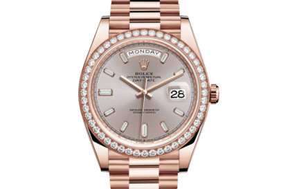 Replica Rolex Day-Date 40 Oyster 40 mm Everose oro e diamanti 228345RBR