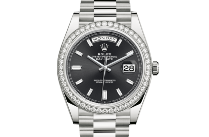 Replica Rolex Day-Date 40 Oyster 40 mm oro bianco e diamanti 228349RBR