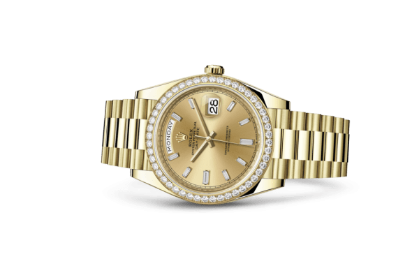 Replica Rolex Day-Date 40 Oyster 40 mm oro giallo e diamanti 228348RBR - immagine 2