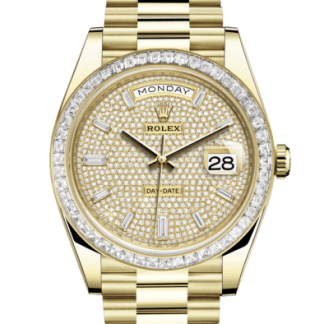 Replica Rolex Day-Date 40 Oyster 40 mm oro giallo e diamanti 228398TBR