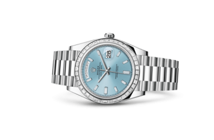Replica Rolex Day-Date 40 Oyster 40 mm platino e diamanti 228396TBR - immagine 2