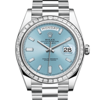 Replica Rolex Day-Date 40 Oyster 40 mm platino e diamanti 228396TBR