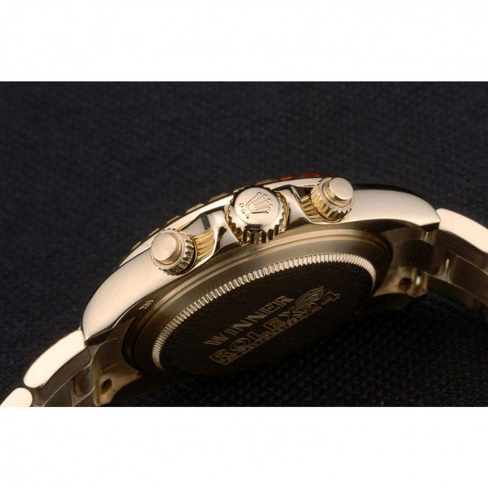 Replica Rolex Daytona Cosmograph Arcobaleno Cristalli Lunetta Oro Rosa Cinturino Nero Quadrante 80251 - immagine 9