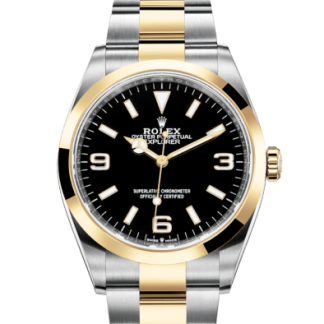 Replica Rolex Explorer Oyster 36 mm Oystersteel e oro giallo 124273