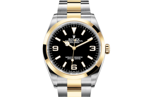 Replica Rolex Explorer Oyster 36 mm Oystersteel e oro giallo 124273