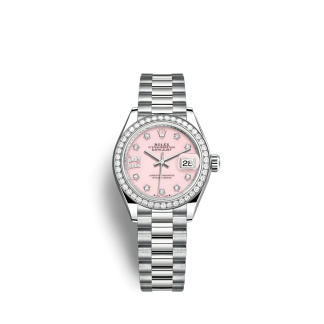 Replica Rolex Lady-Datejust 279139RBR 28mm Rosa opale
