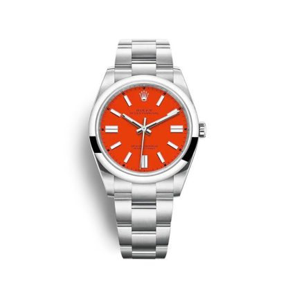 Replica Rolex Oyster Perpetual 41mm Rosso Corallo