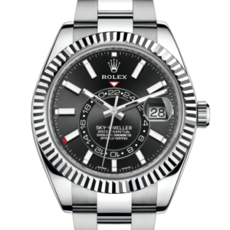 Replica Rolex Sky-Dweller Oyster 42 mm Oystersteel e oro bianco 326934