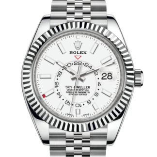 Replica Rolex Sky-Dweller Oyster 42 mm Oystersteel e oro bianco 326934